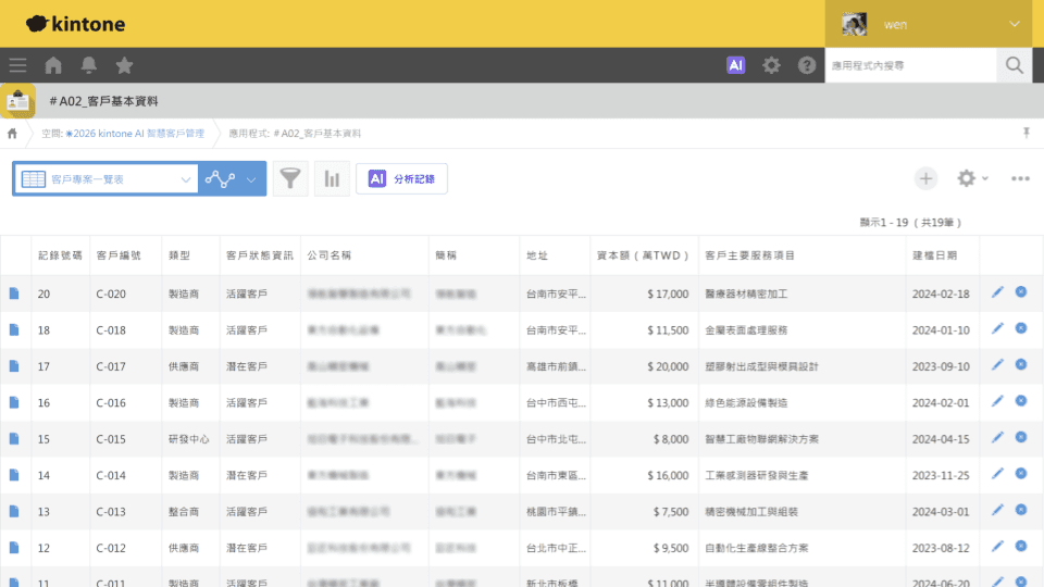 清單列表與資料管理