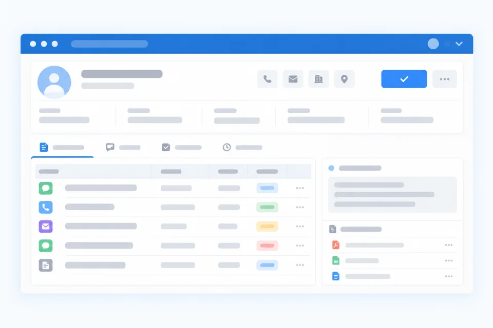 Product screen: Service records & customer data